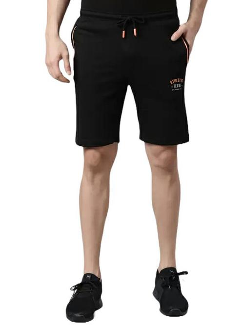 men black mid rise regular fit shorts - 21576048 -  Standard Image - 0