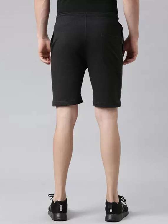 men black mid rise regular fit shorts - 21576049 -  Standard Image - 1