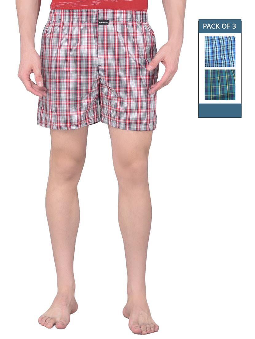 men pack of 3 checkered mid rise boxers - 21576095 - Zoom Image - 0