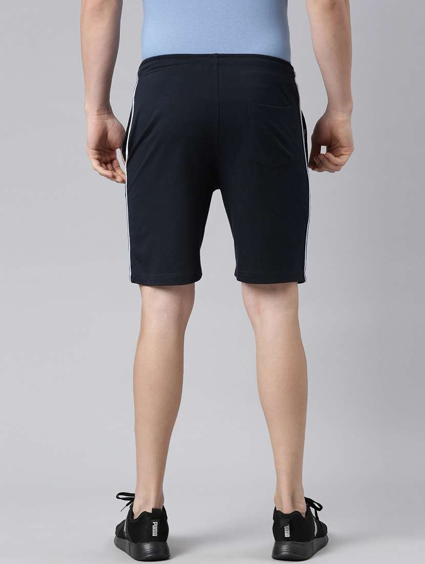 men navy blue mid rise regular fit shorts - 21576097 -  Standard Image - 1