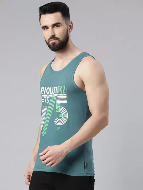 men printed sleeveless sports vest - 21576102 - Standard Image - 1
