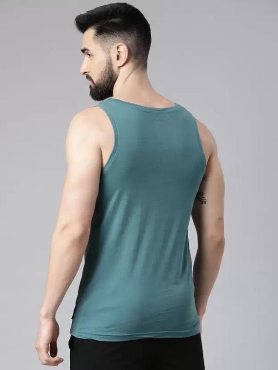 men printed sleeveless sports vest - 21576104 - Standard Image - 1