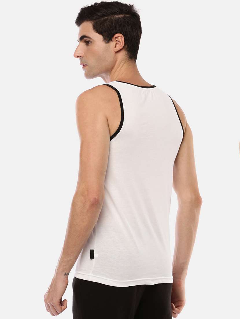 men printed sleeveless sports vest - 21576105 -  Standard Image - 1