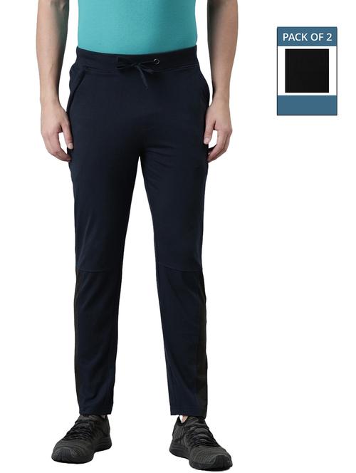 men pack of 2 mid rise full length track pant - 21576121 -  Standard Image - 0