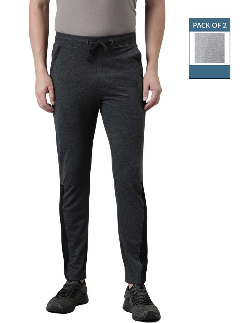men pack of 2 mid rise full length track pant