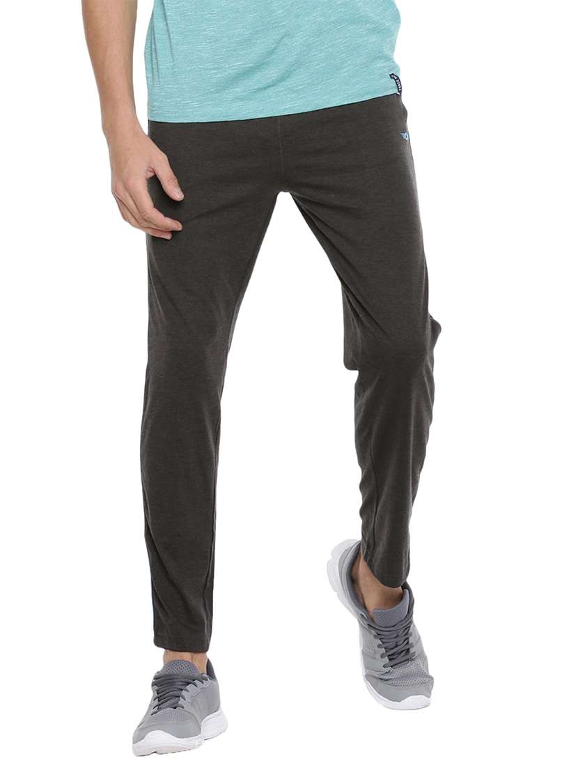 men regular fit mid rise full length track pant