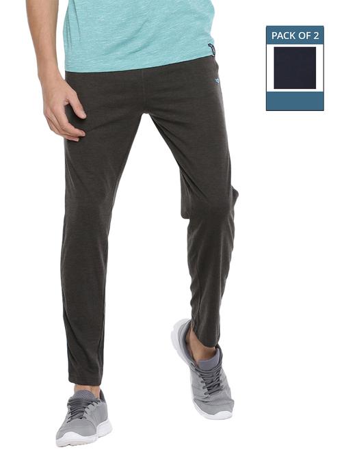 men pack of 2 mid rise full length track pant - 21576132 -  Standard Image - 0