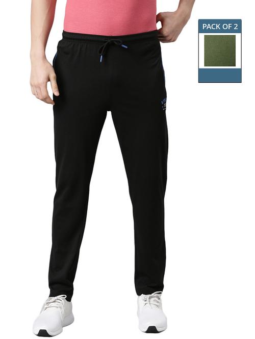 men pack of 2 mid rise full length track pant - 21576142 -  Standard Image - 0