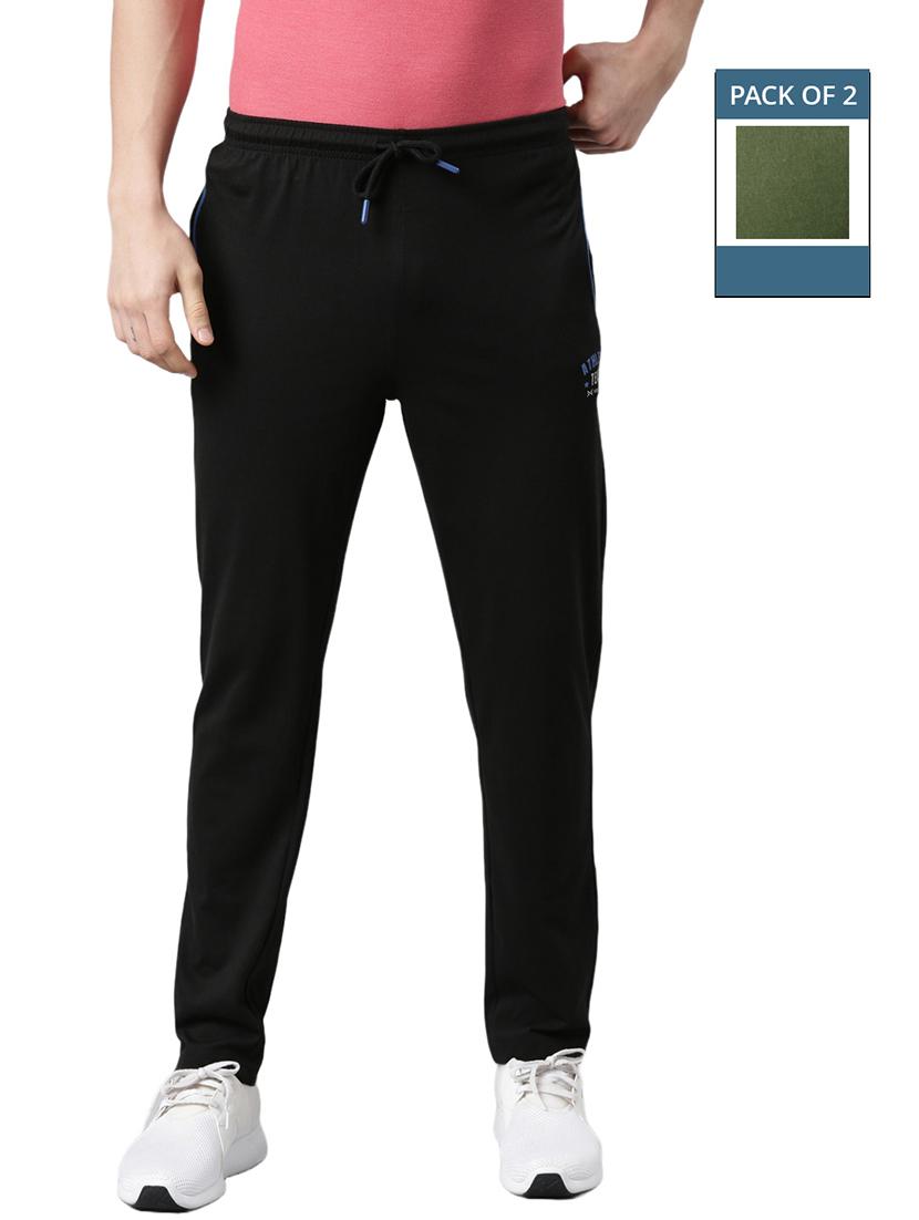 men pack of 2 mid rise full length track pant
