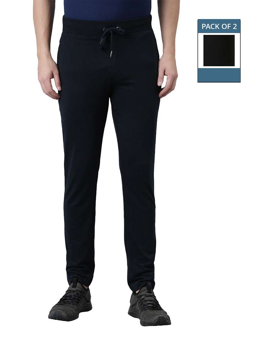 men pack of 2 mid rise full length track pant