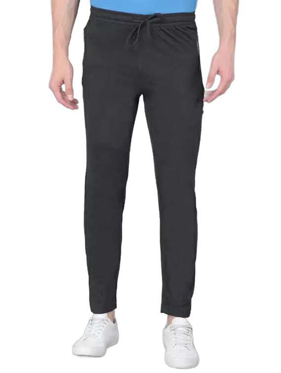 men regular fit mid rise full length track pant