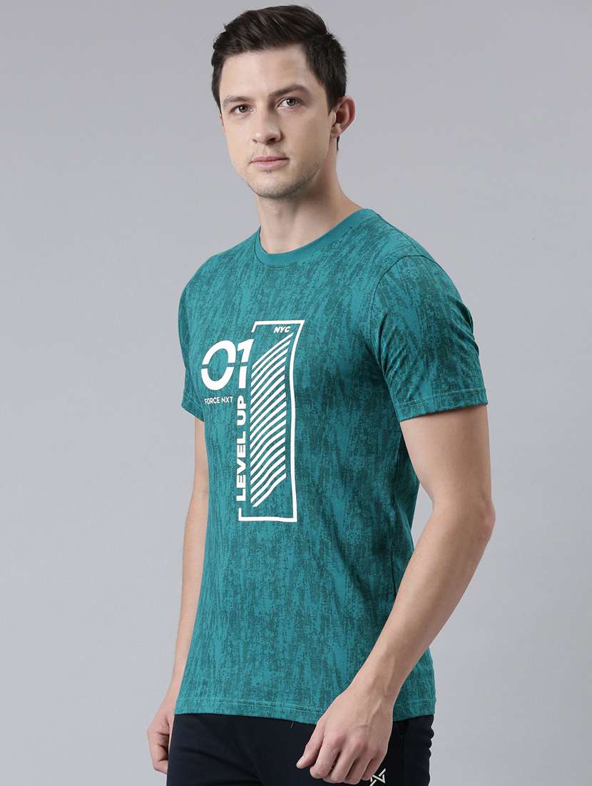 men round neck typographic short sleeves t-shirt - 21576177 -  Standard Image - 1
