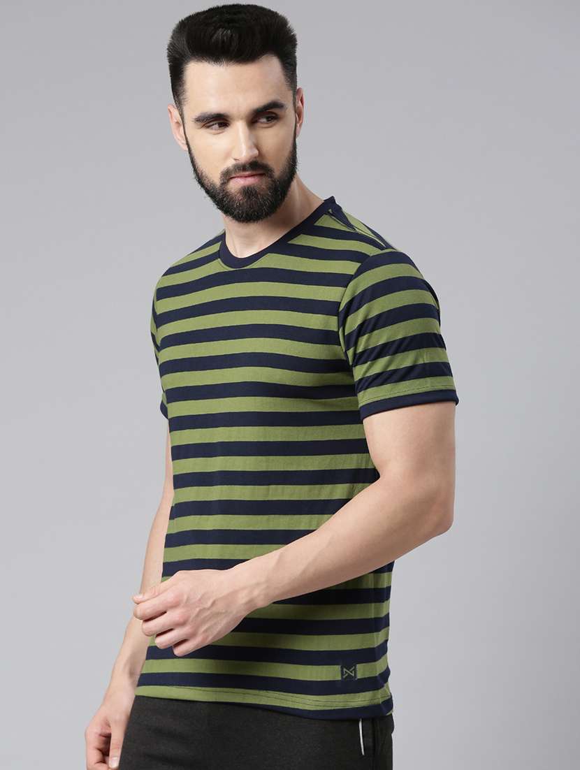 men round neck striped short sleeves t-shirt - 21576187 -  Standard Image - 1