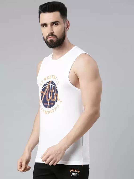 men pack of 2 printed round neck vests - 21576207 -  Standard Image - 1