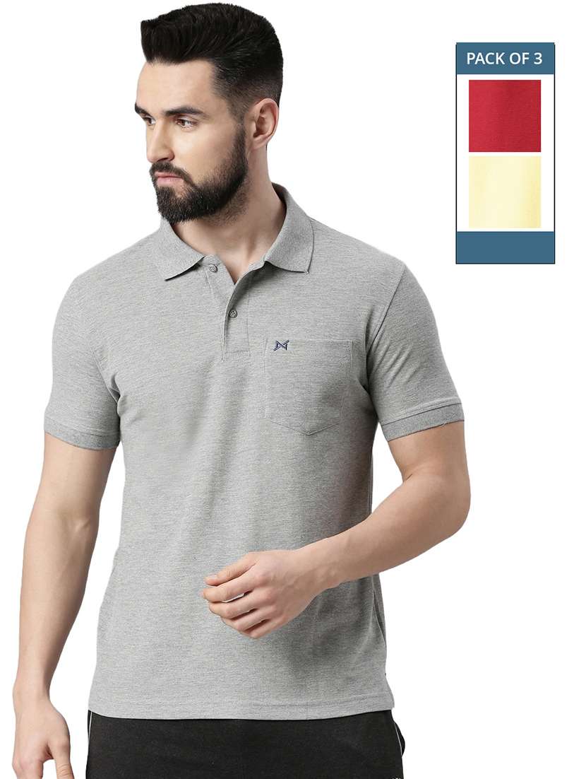 men solid pack of 3 short sleeve t-shirt