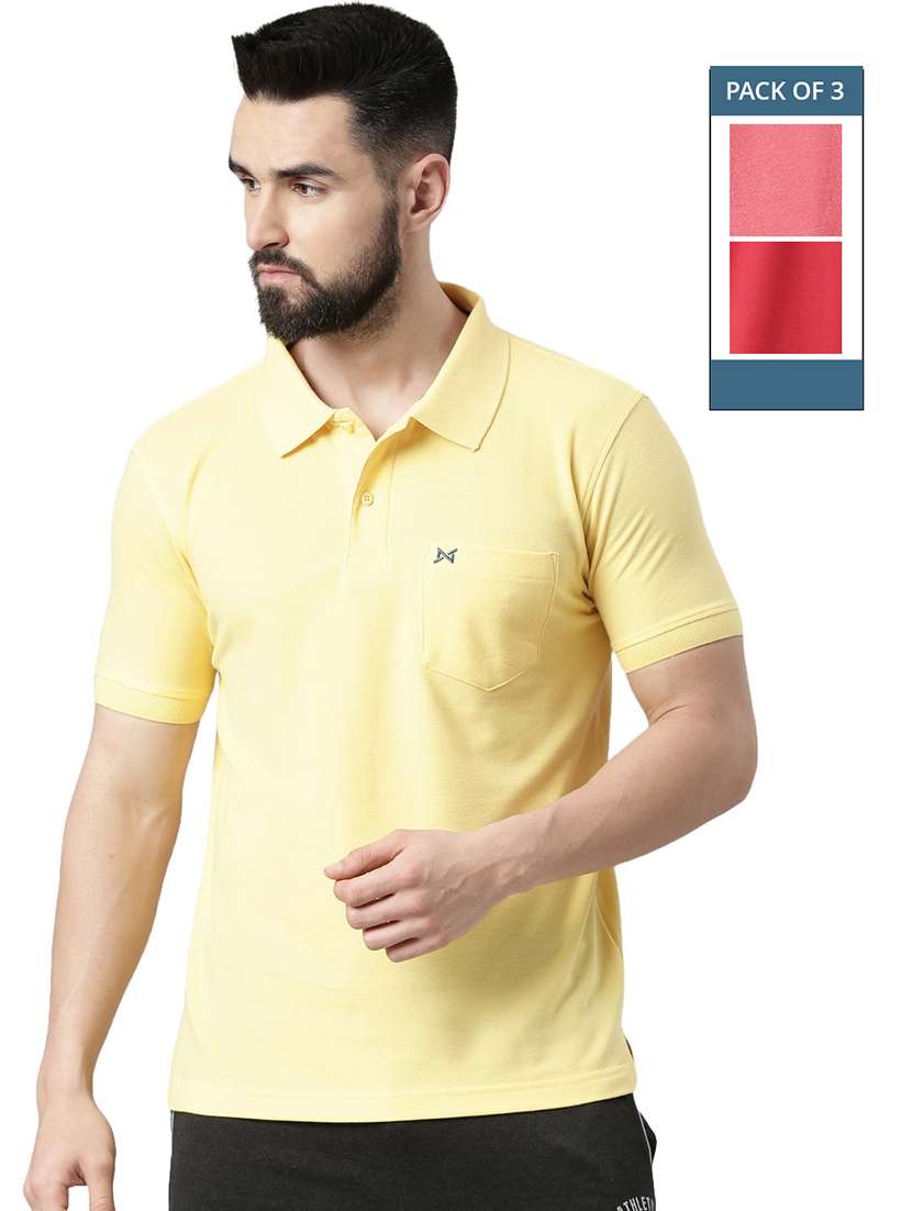 men solid pack of 3 short sleeve t-shirt