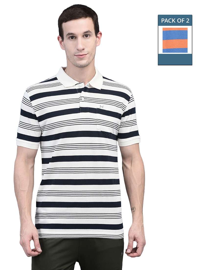 men stripe pack of 2 short sleeve t-shirts - 21576340 -  Zoom Image - 0