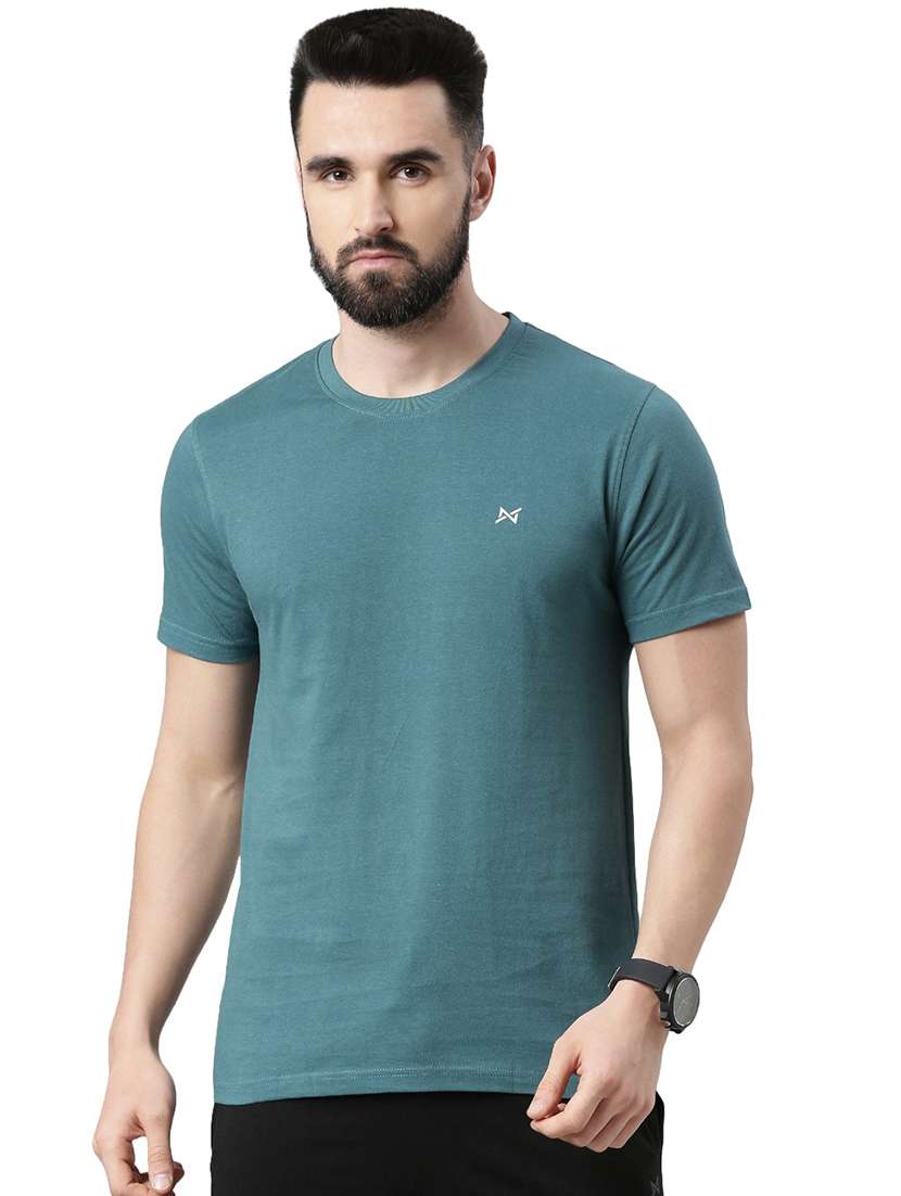 men solid short sleeve t-shirt