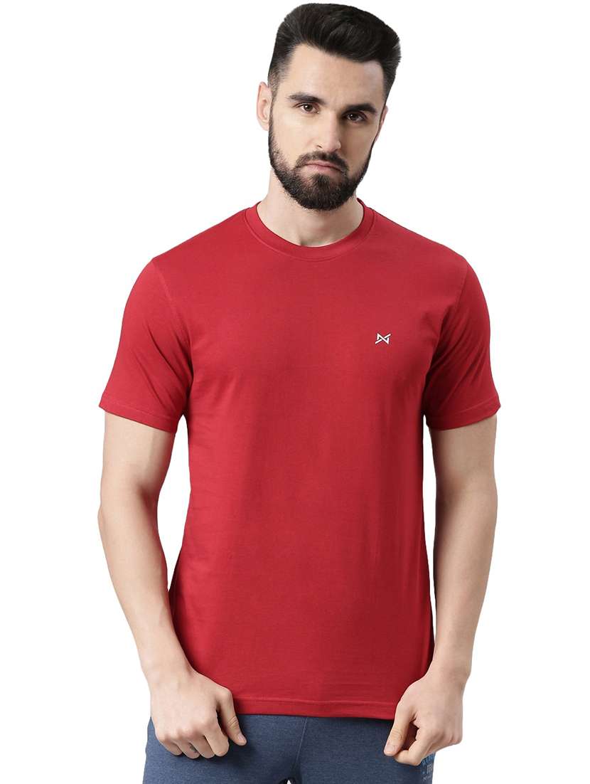 men solid short sleeve t-shirt