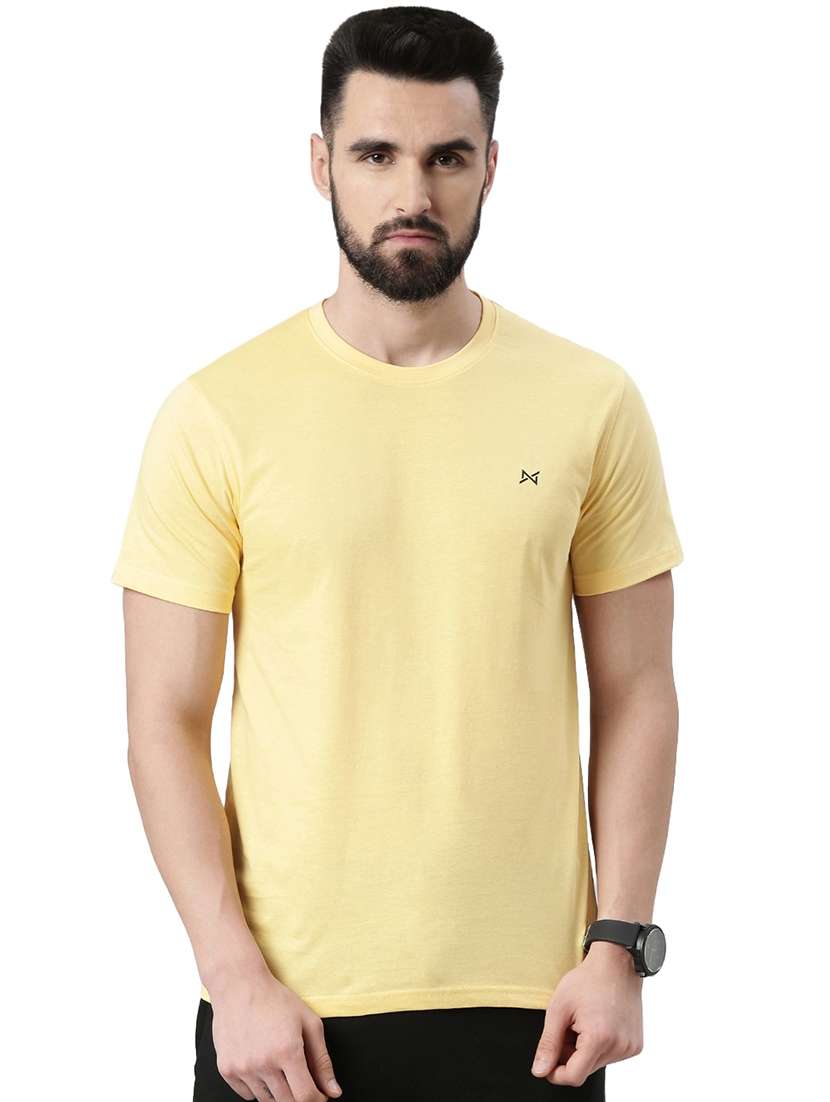 men solid short sleeve t-shirt