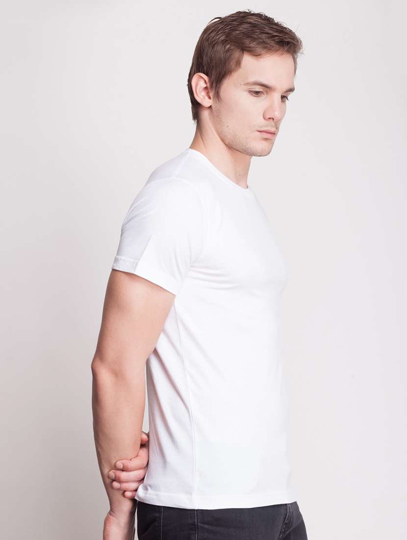 men solid pack of 2 short sleeve t-shirt - 21576381 -  Standard Image - 1