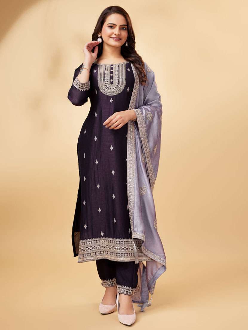 women embroidered unstitched suit set