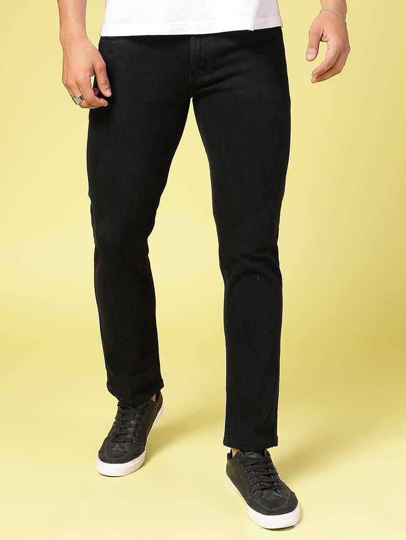 men plain slim fit denim jeans - 21577200 -  Standard Image - 1