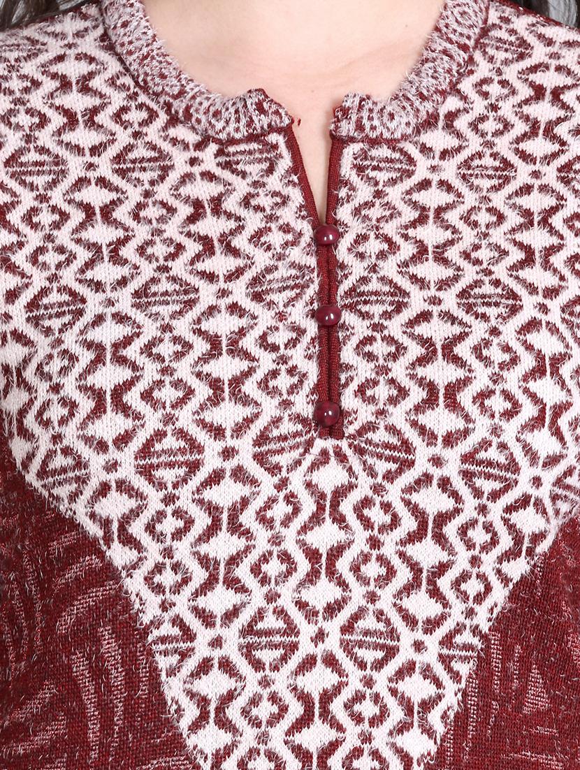 women self design long sleeve wool suit set - 21577262 - Standard Image - 6