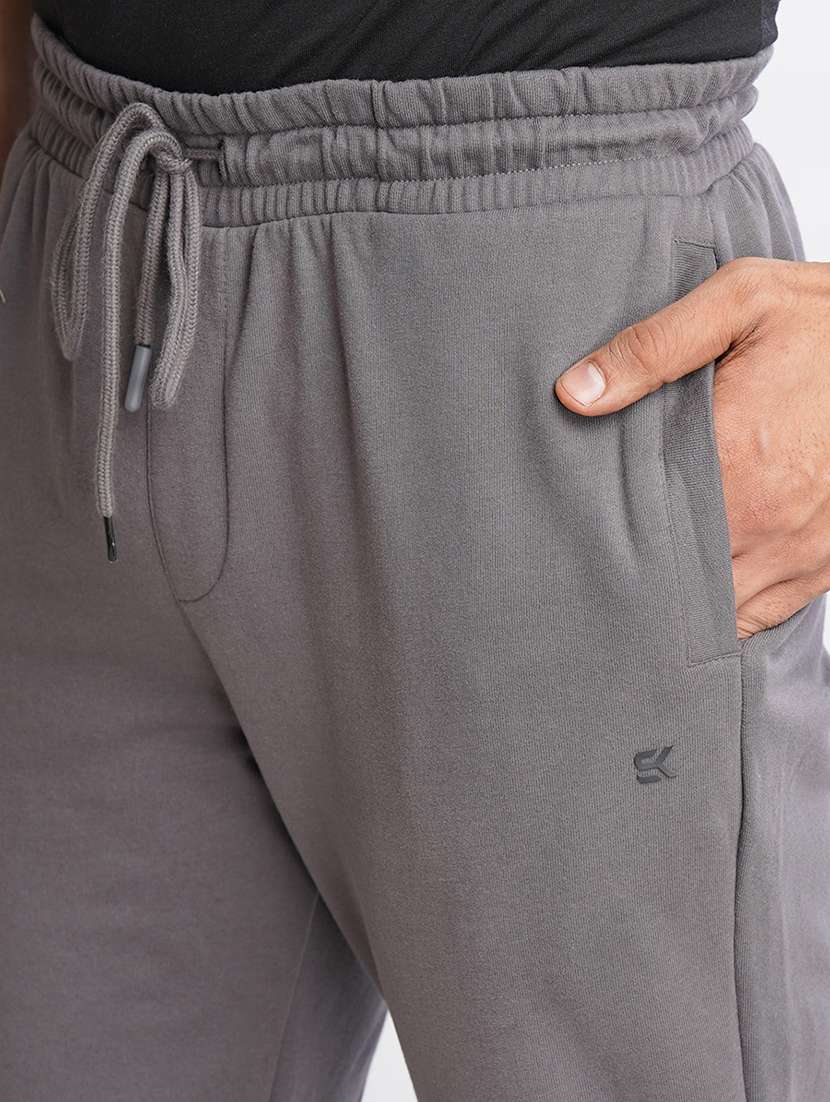 men solid regular fit track pant - 21577269 -  Standard Image - 6