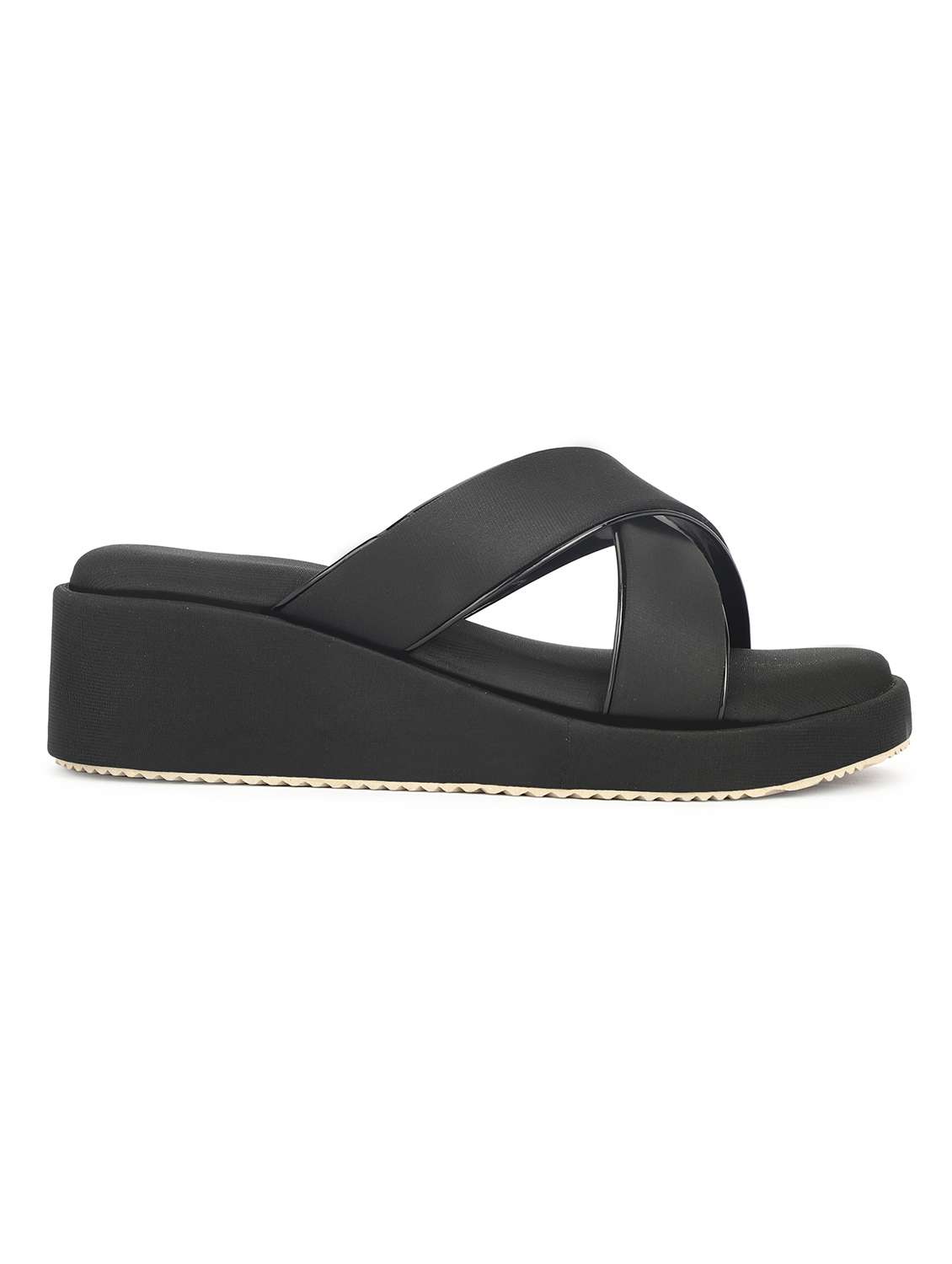 Women Black Platforms Wedge