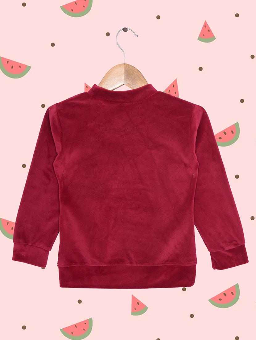 girls front printed long sleeves sweatshirt - 21577314 - Standard Image - 1