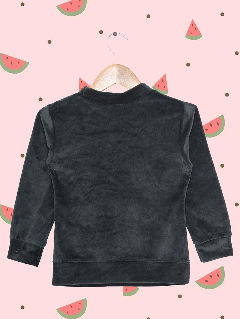girls front printed long sleeves sweatshirt - 21577315 - Standard Image - 1
