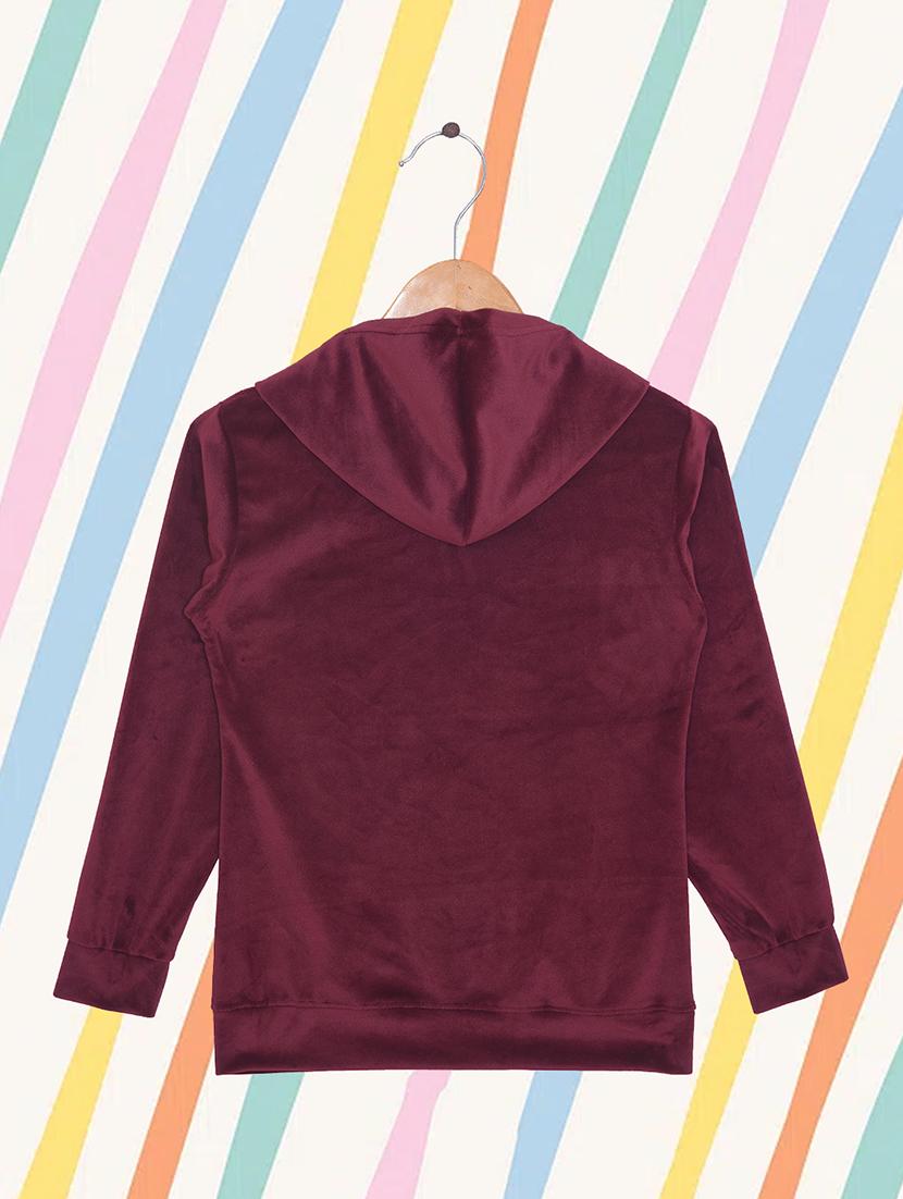 girls chest printed hooded sweatshirt - 21577316 - Standard Image - 1