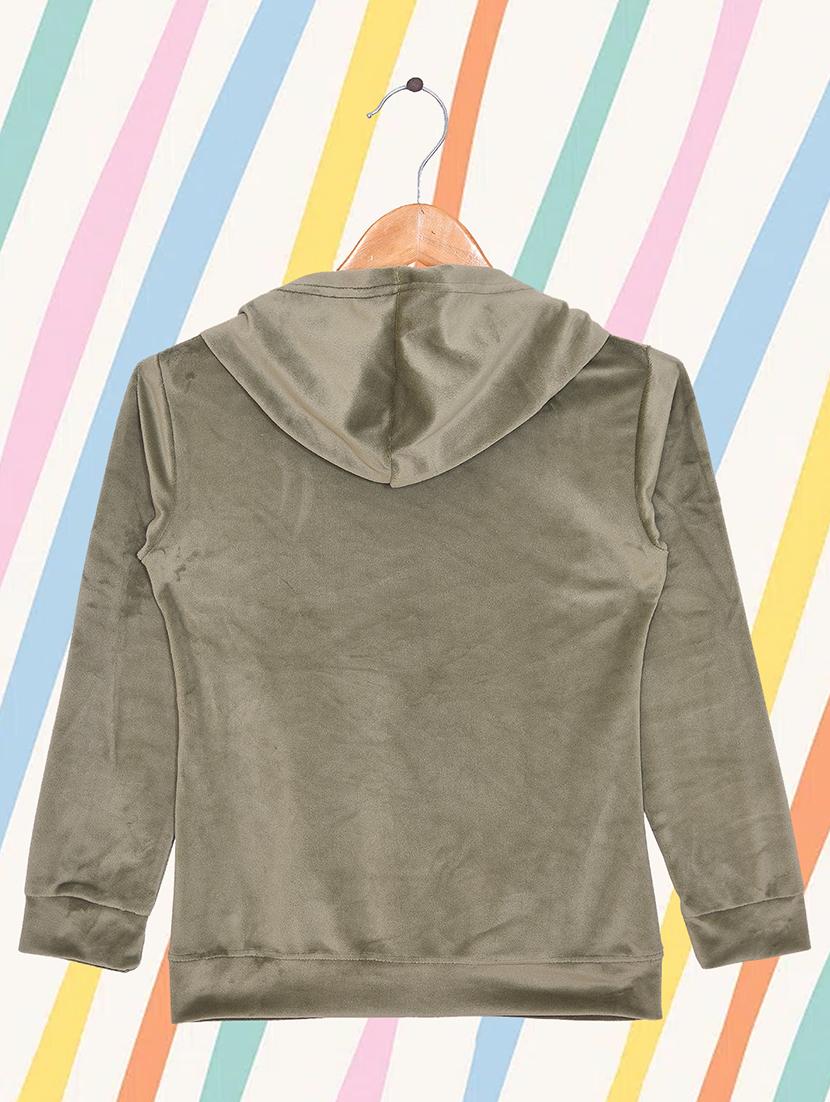 girls chest printed hooded sweatshirt - 21577317 - Standard Image - 1