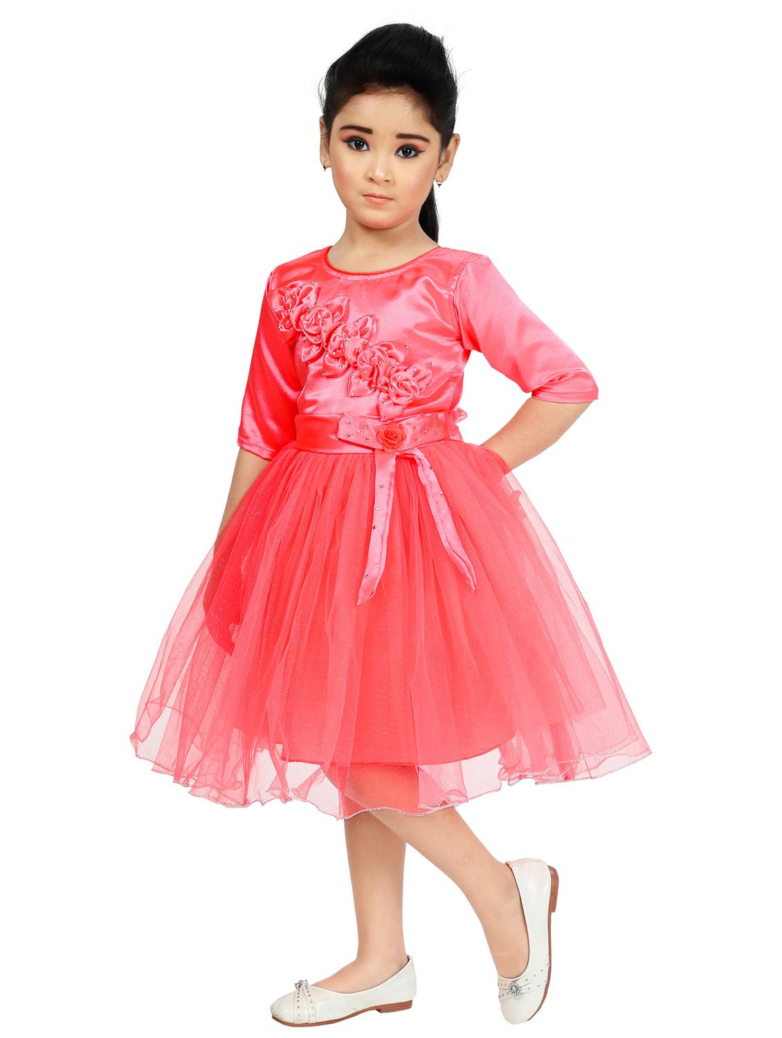 girls glittery detailed sleeveless frock - 21577413 -  Standard Image - 1