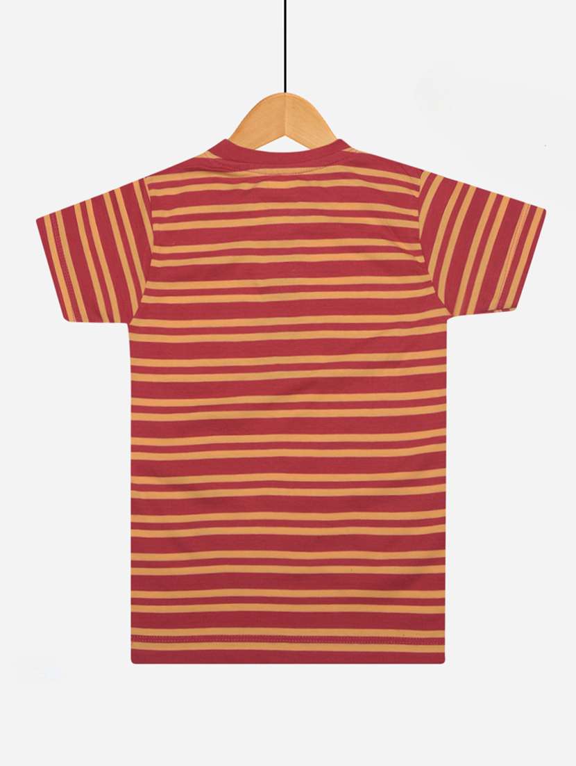 boys pack of 2 striped henley neck t-shirt with single pocket - 21577799 -  Standard Image - 1