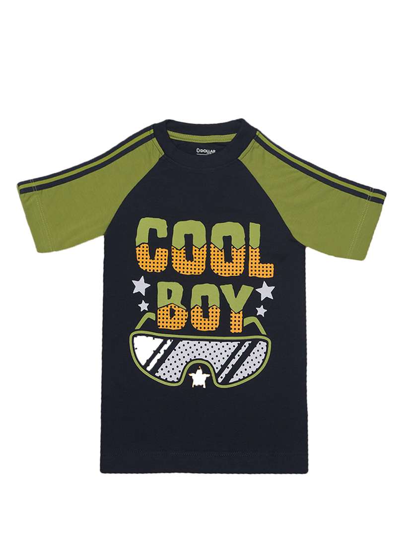 boys color block typographic short sleeves t-shirt - 21577808 - Standard Image - 1