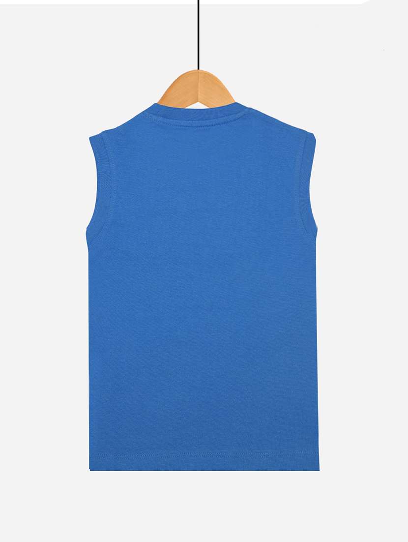 boys pack of 2 round neck printed sleeveless t-shirt - 21577862 -  Standard Image - 1