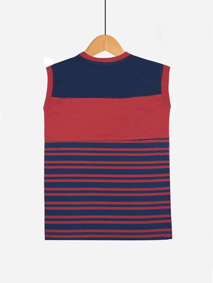 boys pack of 2 striped sleeveless t-shirt - 21577876 -  Standard Image - 1