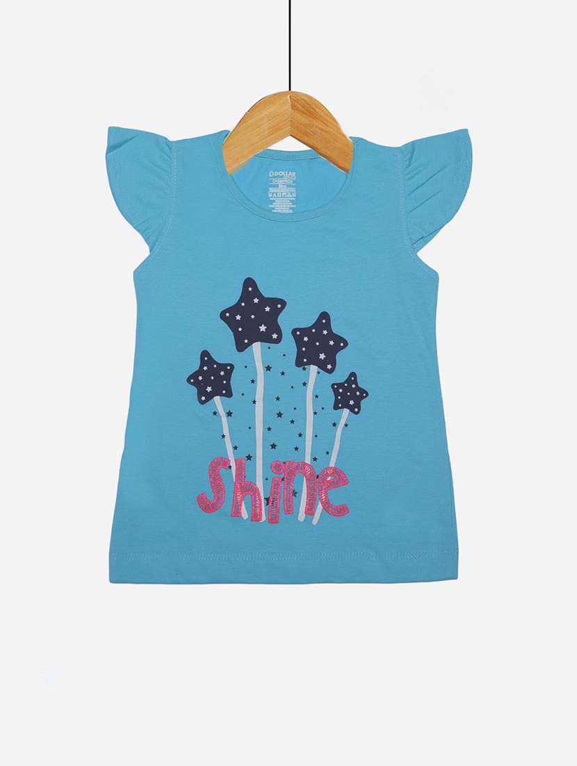 girls pack of 3 front print round neck t-shirt - 21577977 -  Standard Image - 1