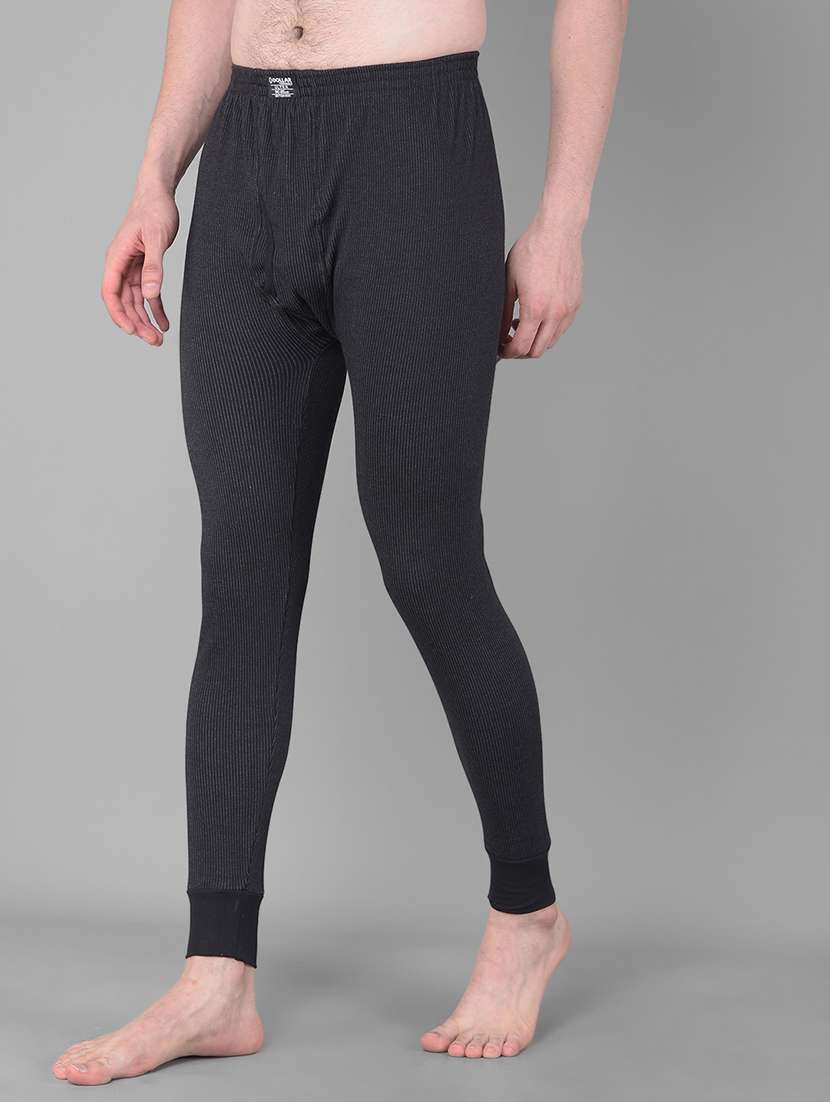 men solid mid rise thermal bottom - 21578034 -  Standard Image - 1