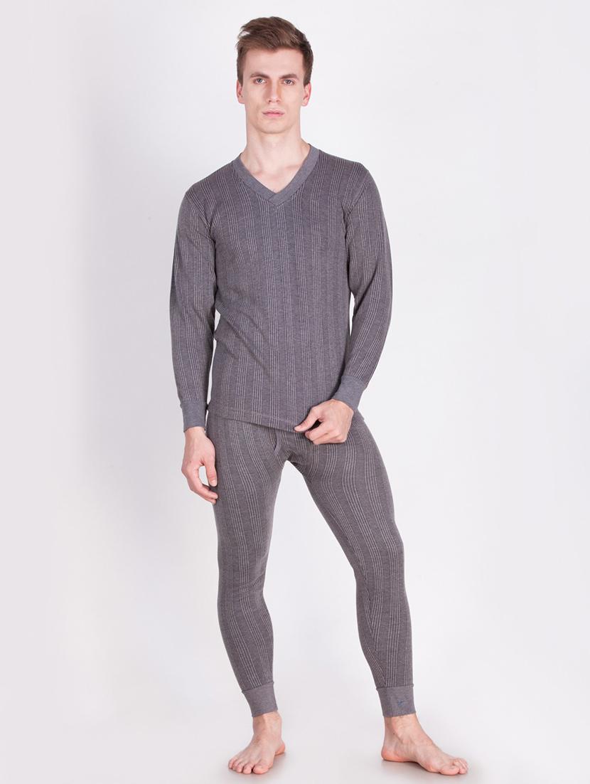 men solid full sleeve thermal set - 21578083 - Standard Image - 1