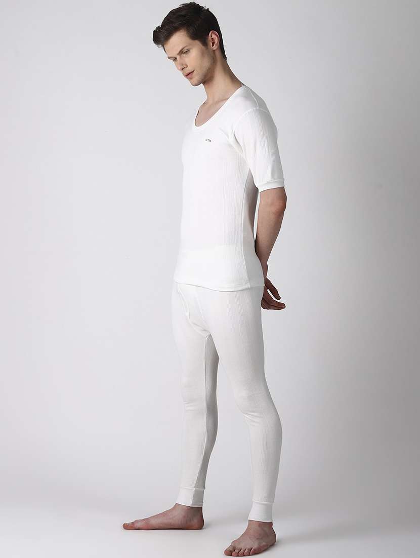 men solid short sleeve thermal set - 21578087 -  Standard Image - 1