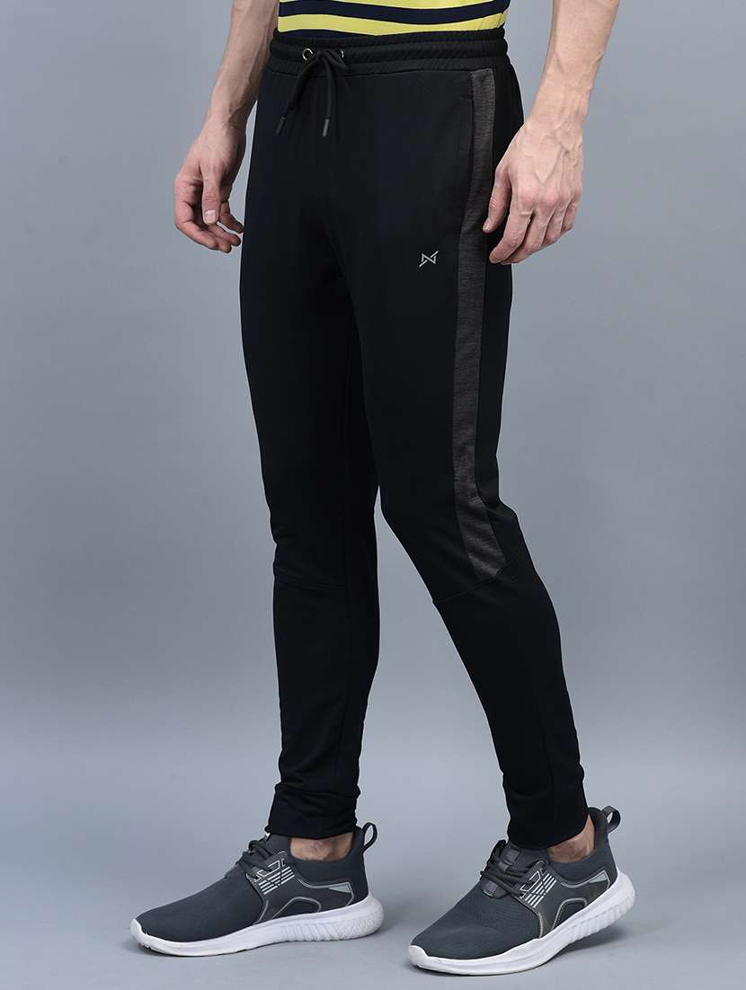 black polyester joggers - 21578103 -  Standard Image - 1