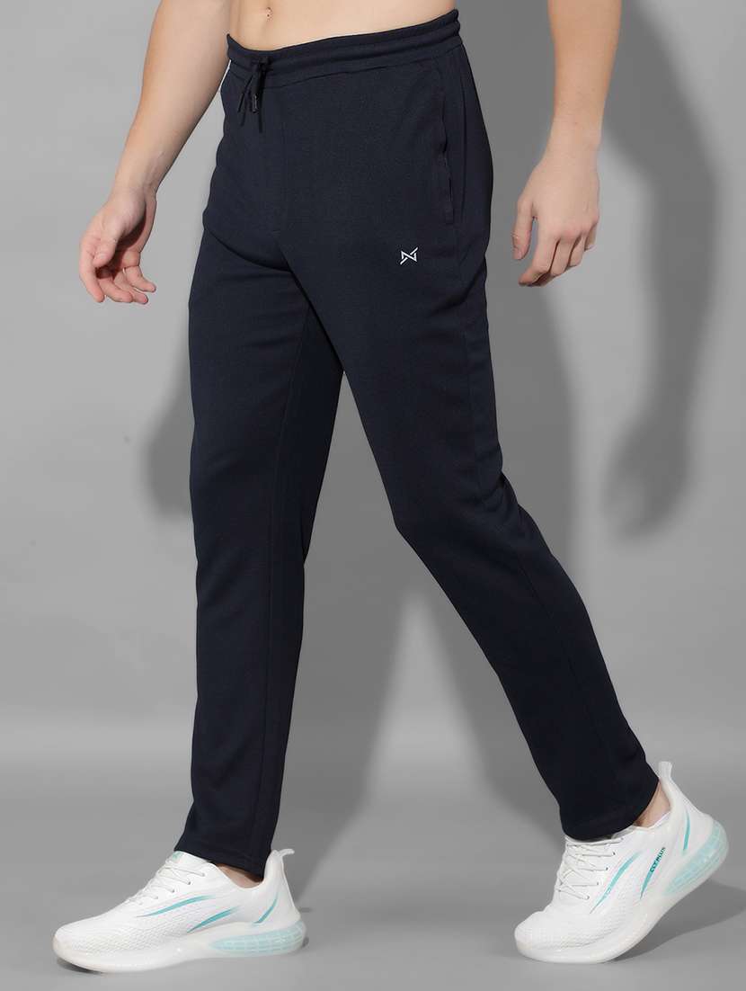 men pack of 2 regular fit solid full length track pants - 21578198 -  Standard Image - 1
