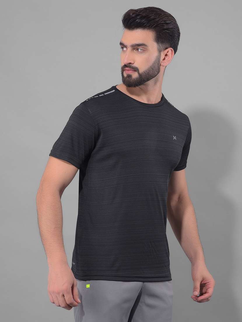 men solid round neck sports t-shirt - 21578264 -  Standard Image - 1