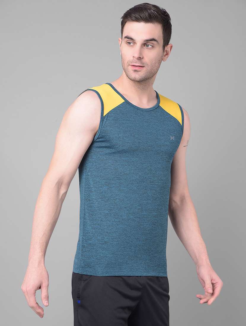men pack of 2 regular fit sleeveless color block sports t-shirts - 21578320 -  Standard Image - 1