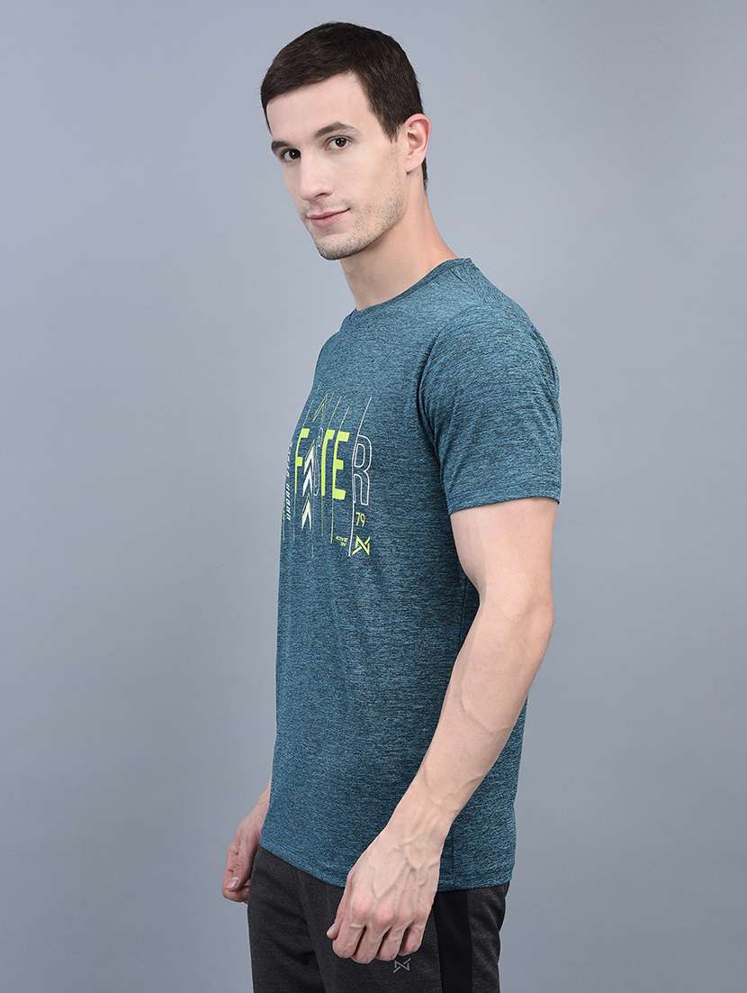 men pack of 2 front printed regular fit short sleeves sports t-shirts - 21578331 -  Standard Image - 1