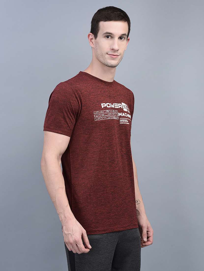 men pack of 2 front printed regular fit short sleeves sports t-shirts - 21578332 -  Standard Image - 1