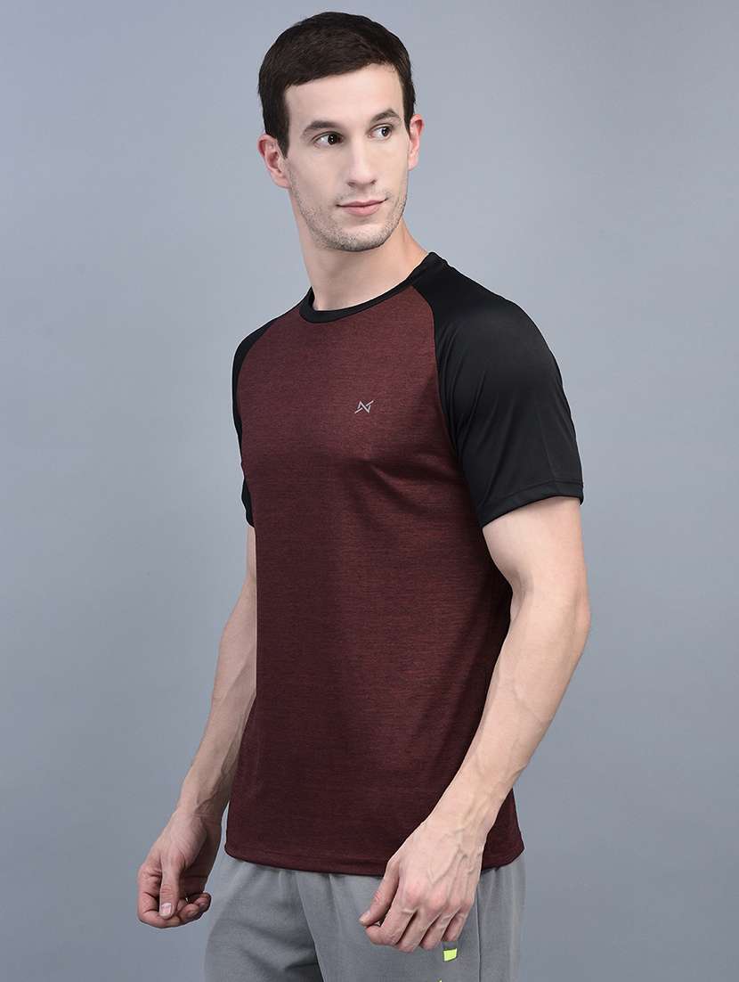 men pack of 2 regular fit color block sports t-shirts - 21578344 -  Standard Image - 1